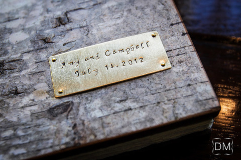 Custom book for bride and groom in the highlands, NC.