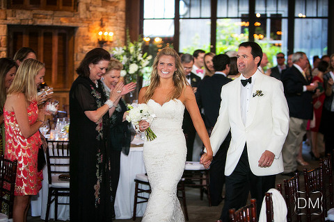 Bride and Groom are introduced at reception at Old Edwards Inn wedding.
