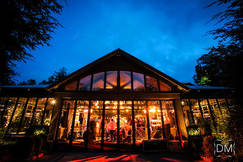 reception exterior twilight with lots of colors! 