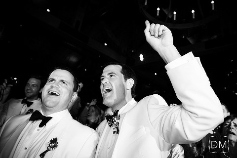 Old Edwards Inn Groom and Groomsmen singing during reception.