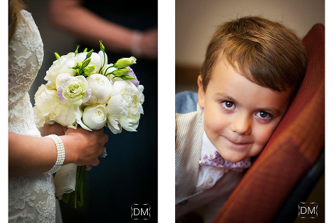 Little boy and bouquet details 