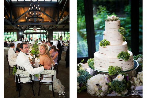 Wedding details with cake, and Bride and Groom.