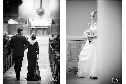Moment before bride get's married peachtree united methodist church atlanta