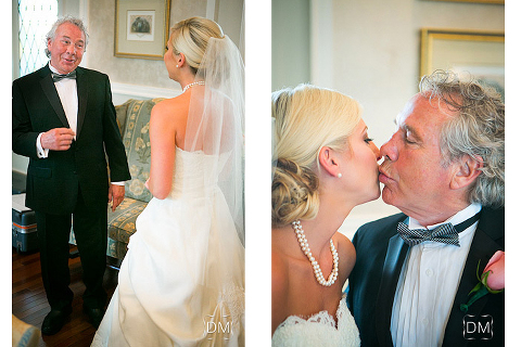 A father's first look atlanta wedding photography