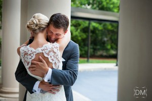 First look for bride and groom