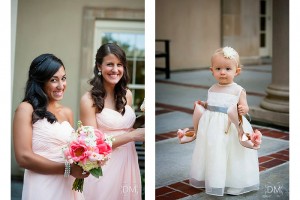 bridesmaids and flower girl