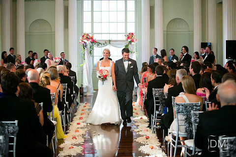 Biltmore Ballroom wedding recessional. photographed by The Decisive Moment.