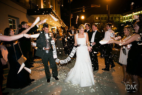 Biltmore Ballrooms wedding exit. Atlanta wedding photography by The Decisive Moment