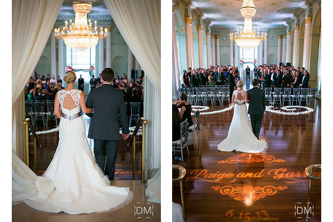 Biltmore Ballroom wedding processional. photographed by The Decisive Moment.