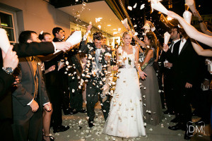 Rose petal wedding exit at Biltmore Ballrooms