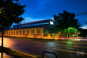 The Foundry at Puritan Mill wedding sunset exterior