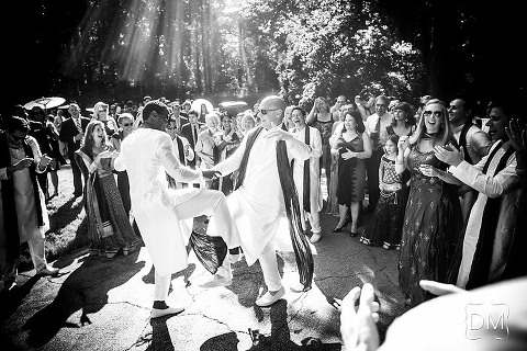 Atlanta History Center Wedding Bharat ceremony with groomsmen dancing