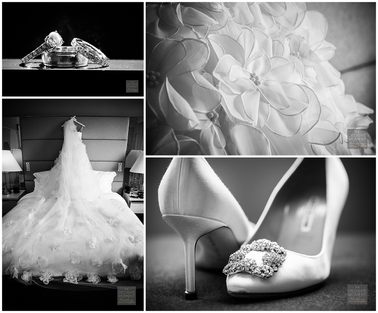 Wedding dress and shoe details at the four seasons hotel atlanta