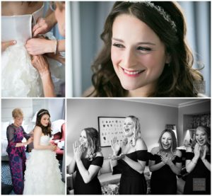 Bridal details with bridesmaids and mom at the four seasons hotel atlanta
