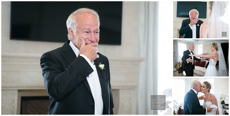 Bride and Father first look at St. Regis Atlanta