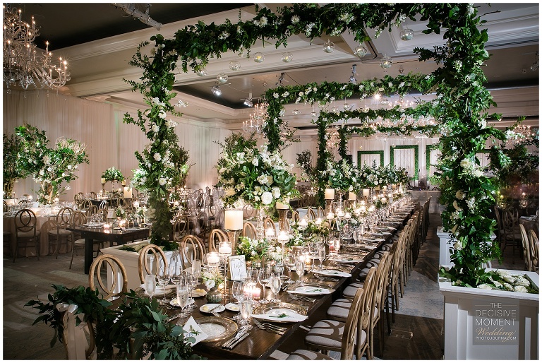 Wedding reception details at st. regis atlanta