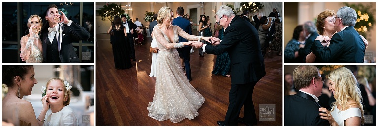Dancing and fun during wedding reception at swan house atlanta history center