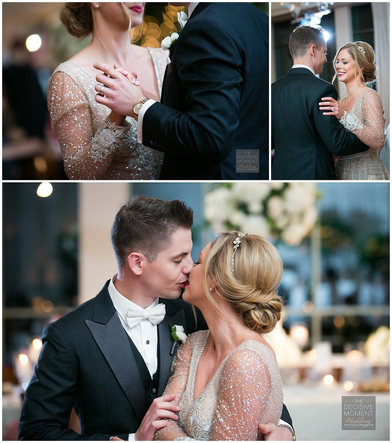 Bride and groom have first dance at swan house atlanta history center