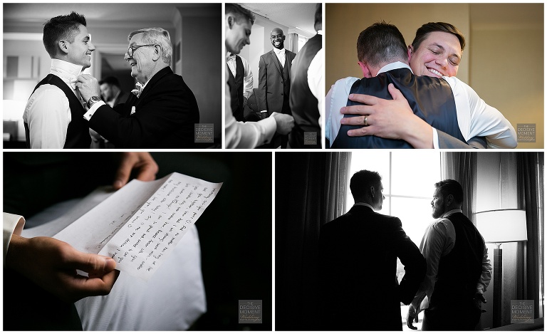 Groom getting ready for wedding at Swan House Atlanta History Center