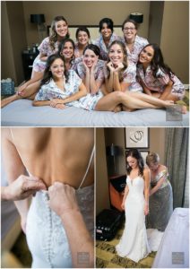 Bride getting ready at the Intercontinental Buckhead Hotel in Atlanta Georgia