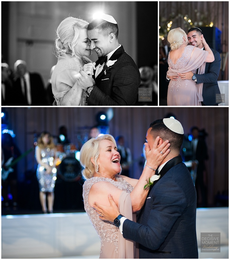 Groom shares a moment with his mom on the dance floor