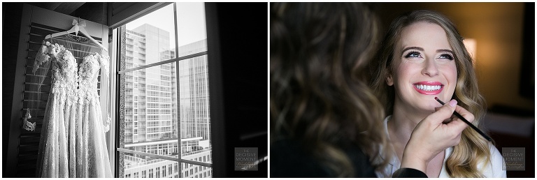 Bridal dress and make up 